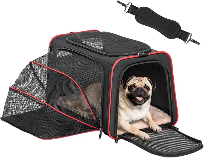 User-Friendly Petsfit Expandable Dog Carrier Large Cat Carrier Soft-Sided Portable Stylish
