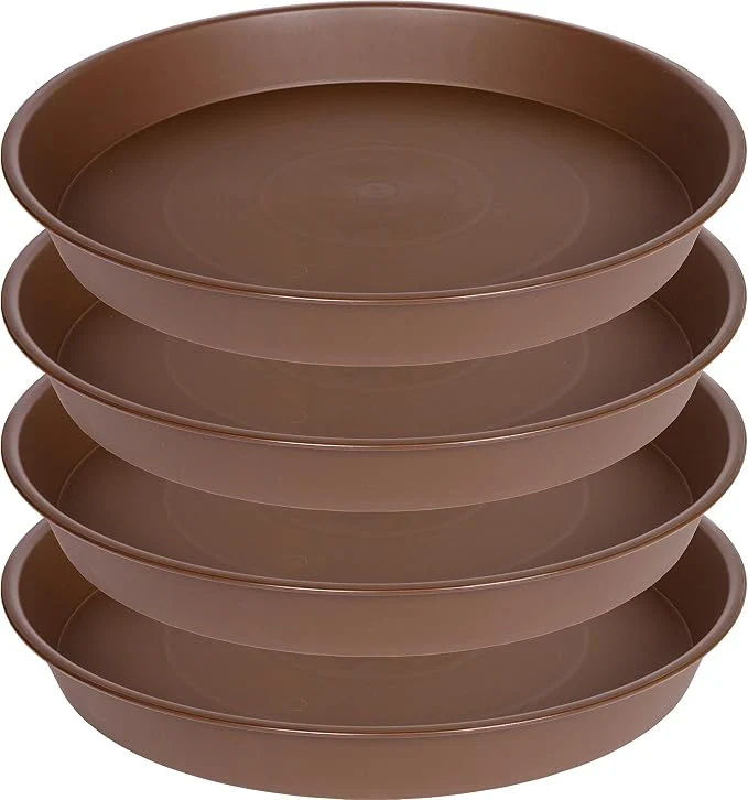 Elite 4 Pack of 14 inch Plant Saucer Heavy Duty Round Plant Trays First-Class