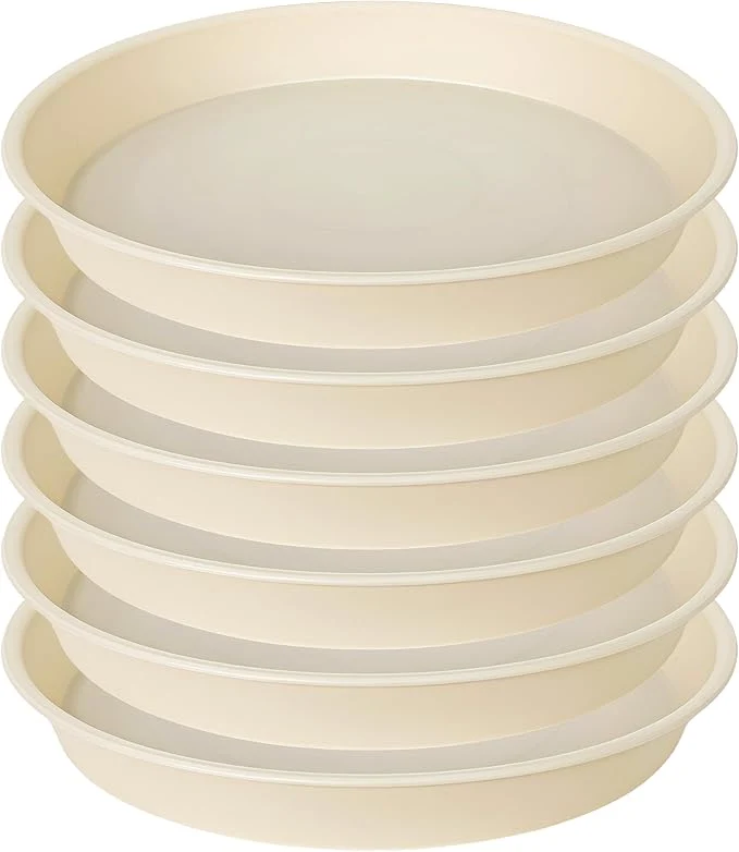 Consistent 6 Pack of 7 inch Plant Saucer Clear Heavy Duty Plastic Plant Water Tray 7 inch Official