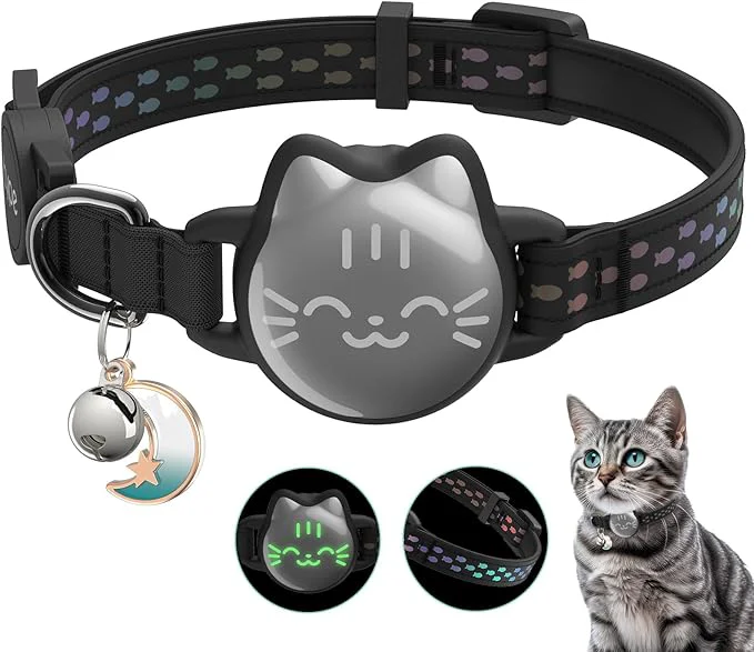 Elite Waterproof Airtag Cat Collar Breakaway Cat Airtag Collar Healthy