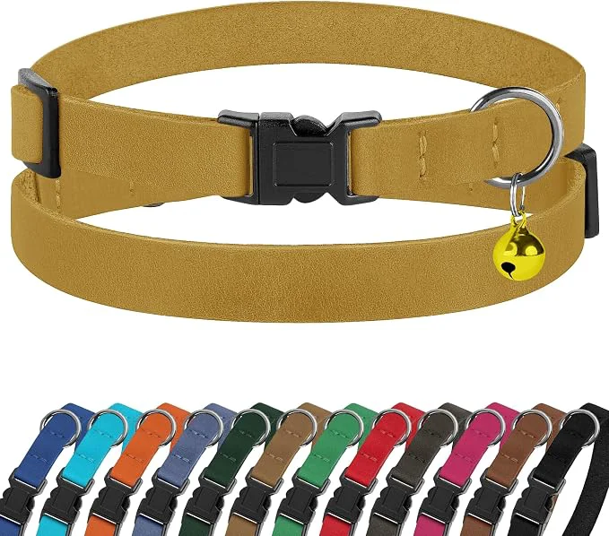 Smart Breakaway Cat Collar Leather Easy-to-Use