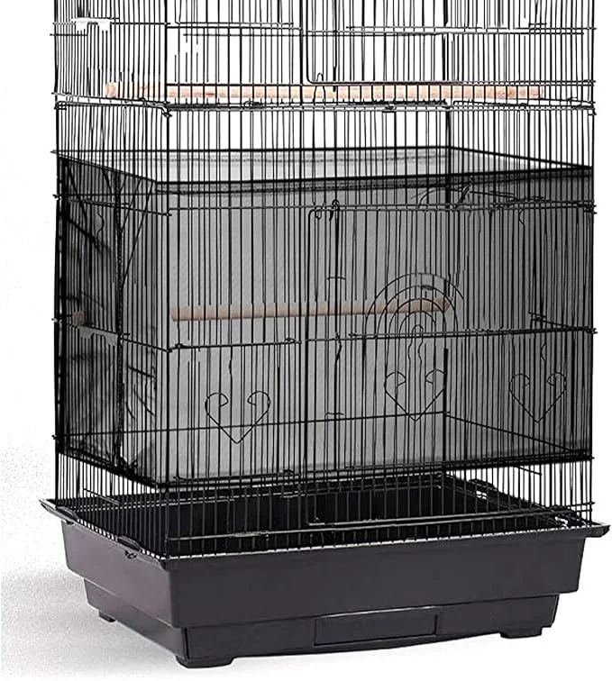 Traditional Shappy Large Bird Cage Seed Catcher Bird Cage Cover Net Skirt Guard Enhanced