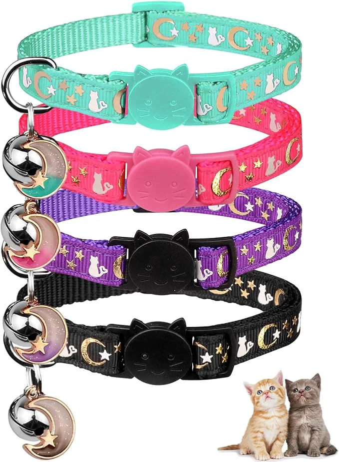Consistent 4PCS Cat Collar with Bells by Baeuppit - Collars Fine