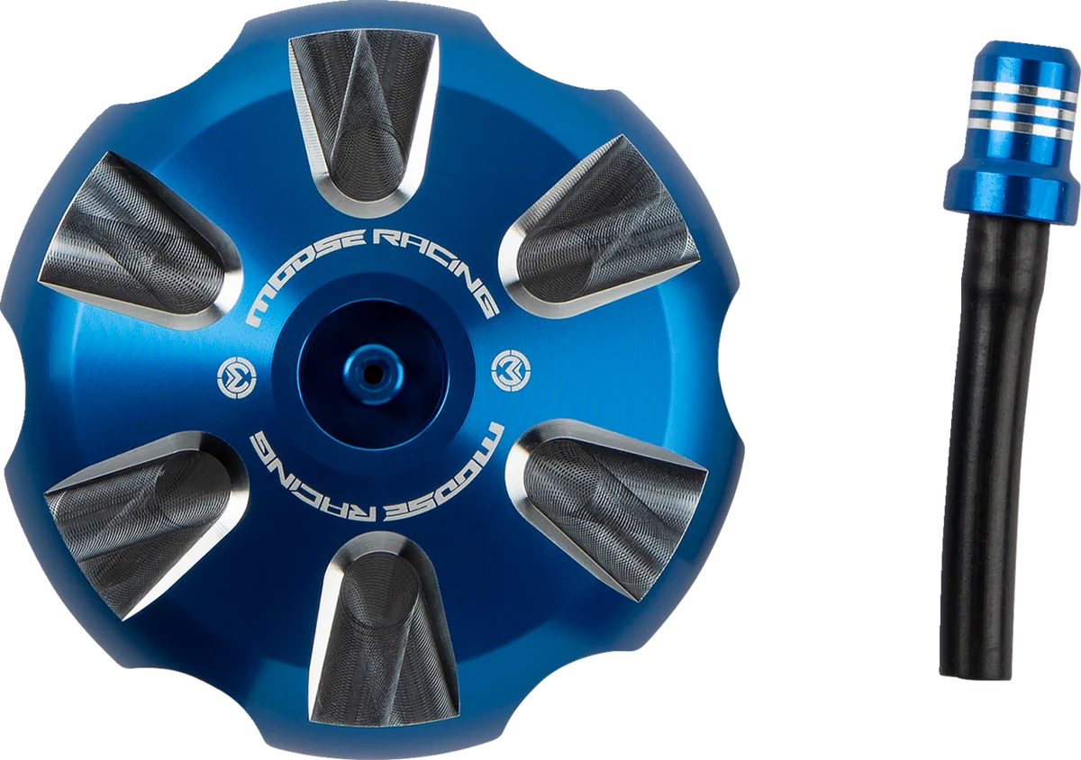 Versatile MOOSE RACING Aluminum Gas Cap - Blue - Sherco T03-5116L High-Quality