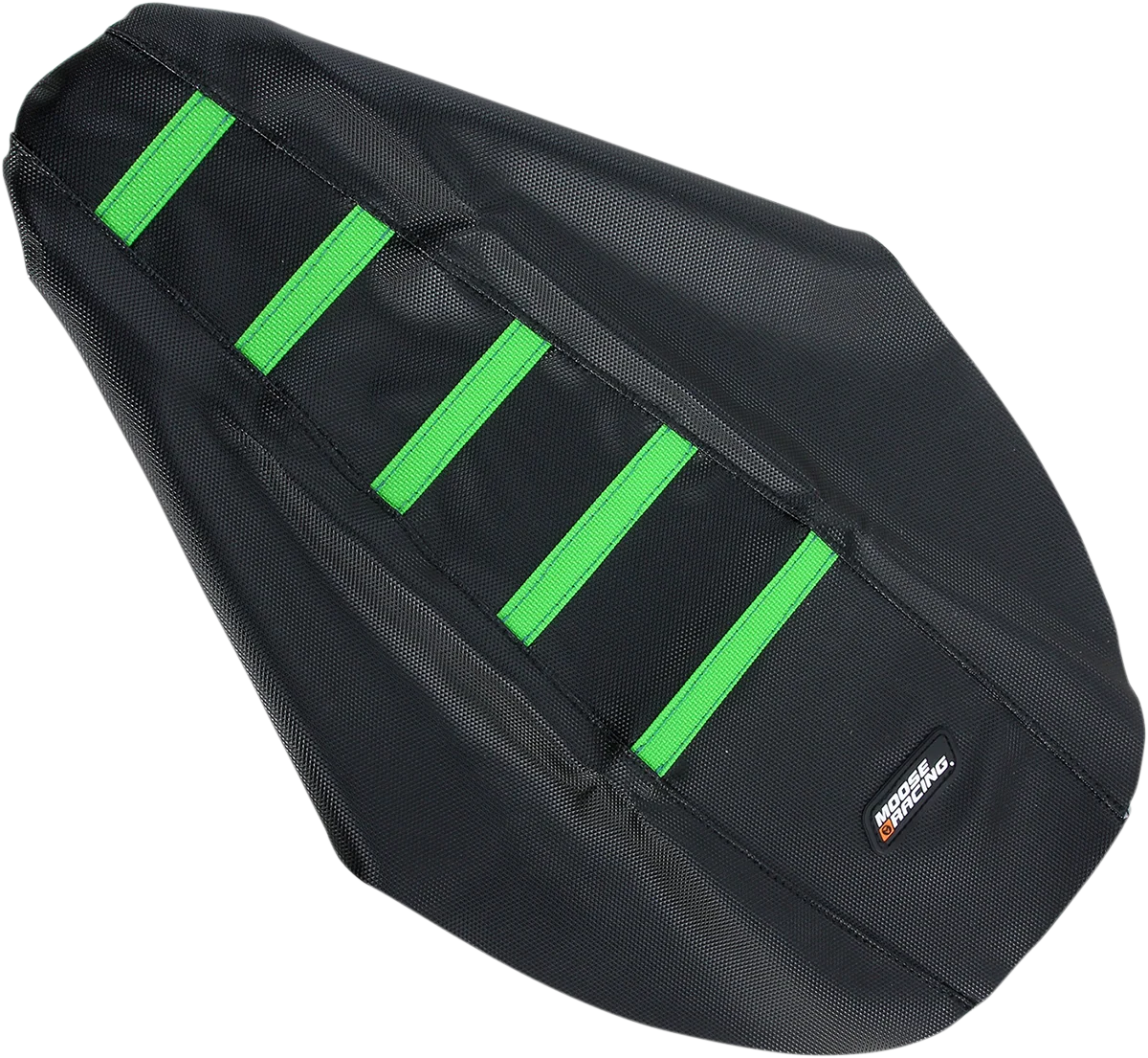 Exclusive MOOSE RACING Ribbed Seat Cover - Black Cover Green Ribs - Kawasaki KX8091-334RT Crafted