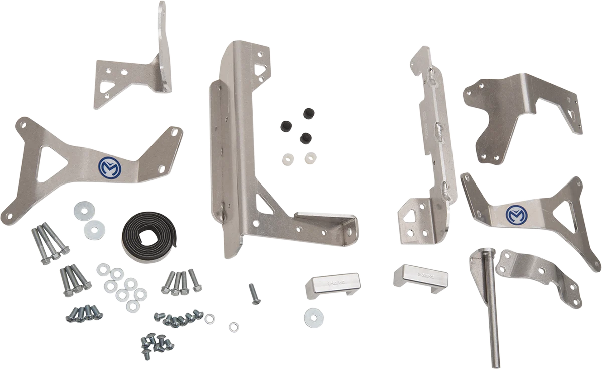 Sustainable MOOSE RACING Radiator Braces - Silver - Yamaha 11-5019 Fast
