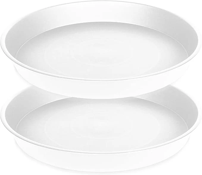 Expertly Made 2 Pack of 8 inch Plant Saucer Clear Heavy Duty Plastic Plant Water Tray 8 inch Durable