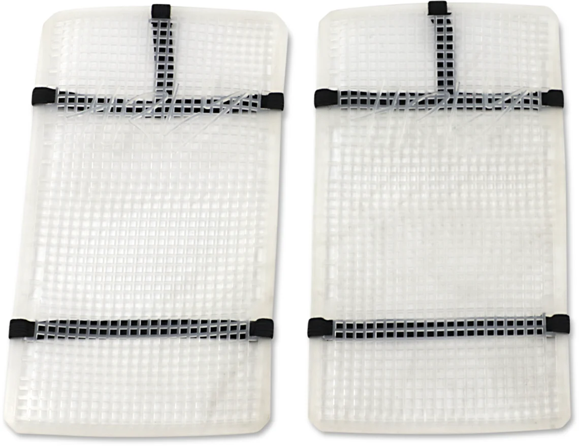 Enhanced MOOSE RACING Mud Radiator Cover - White - FIts Yamaha YZ 450F Proven