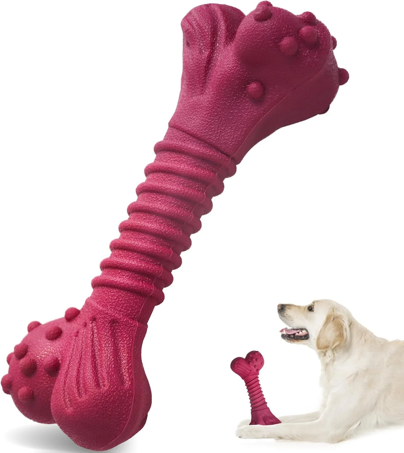 Carefully Designed Dog Toys for Aggressive Chewers Dog Toys for Medium Large Dogs Natural Rubber Dog Chew Toys with Beef Flavor Indestructible Chew Toys for Aggressive Chewers Purple Selected