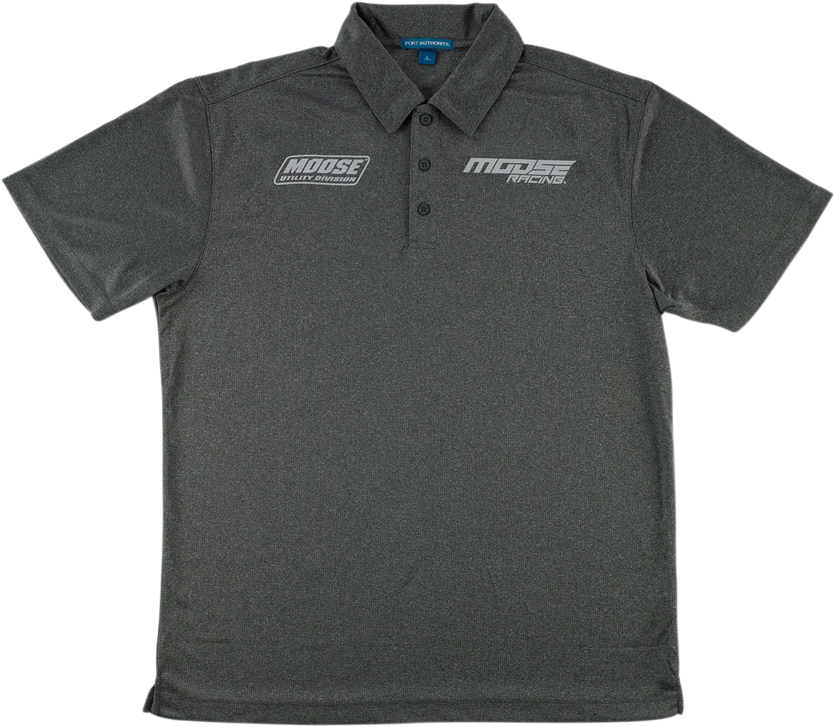 World-Class MOOSE RACING Polo Shirt - Heather Charcoal - Large 3040-2656 Elegant