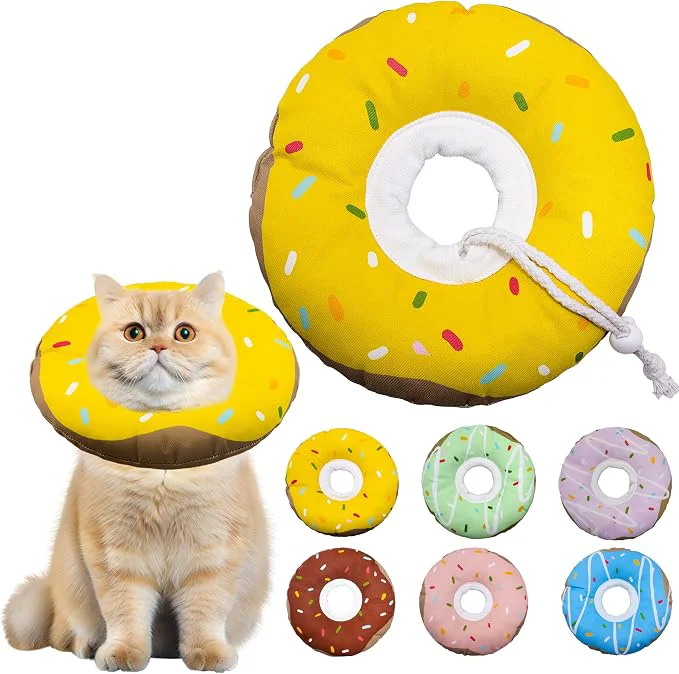 Authentic Cat Cone Collar Soft Adjustable Cat Recovery Collars Kitten Cones to Stop Optimized