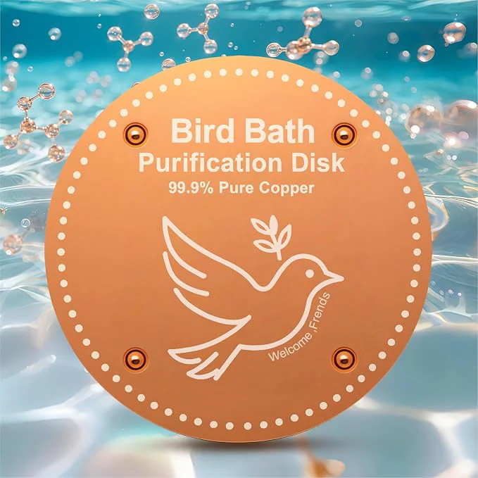 Soft Bird Bath Purification Disk Pure Copper Outside Winter Solar Power Birdbath Next-Generation