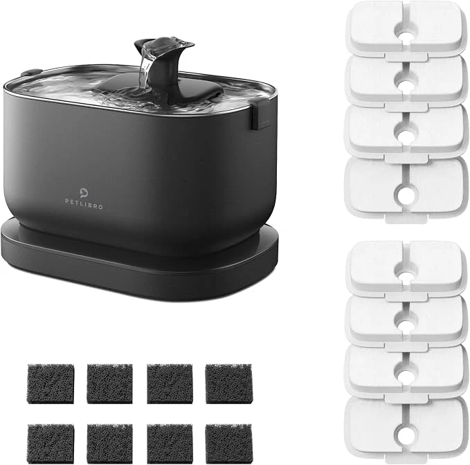 Premium Material Bundle of PETLIBRO Cat Water Fountain Cordless Pet Water Fountain Battery Official