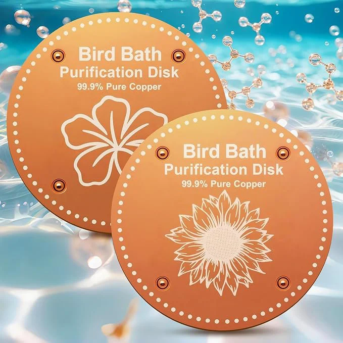 Specialty Bird Bath Purification Disk Pure Copper Outside Winter Solar Power Birdbath Outstanding