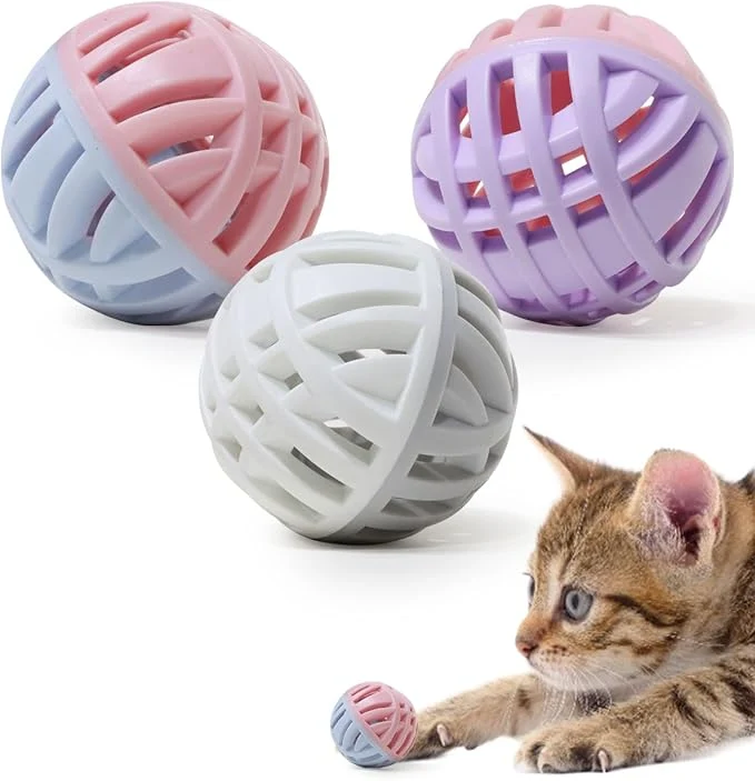 Clean Rubber Cat Toy Balls with Inside Bell Soft TPR Interactive Cat Ball Toys Quality