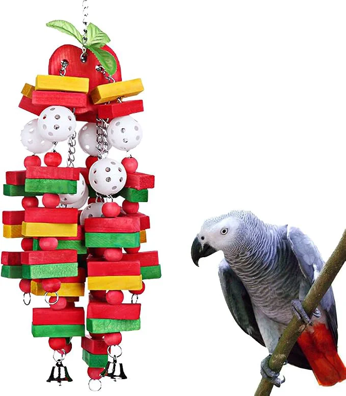 Refined Bird Chewing Toy Large Medium Parrot Cage Bite Toys African Grey Macaws High-Performance