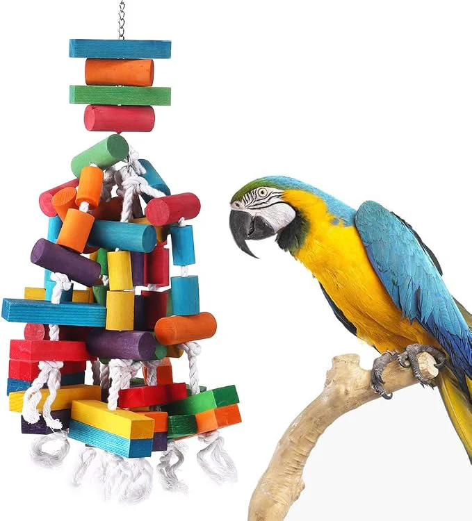 Premium KINTOR Bird Chewing Toy Large Medium Parrot Cage Bite Toys African Grey Macaws Efficient