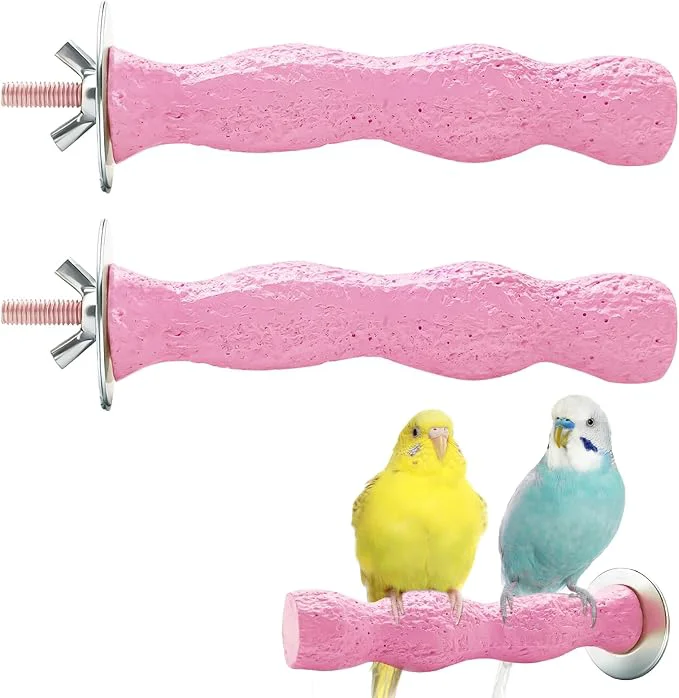 Stylish 2pcs Bird Beak Grinding Stone Anti-Slip Parakeet Nail Trimming Stick Resin Long-Lasting