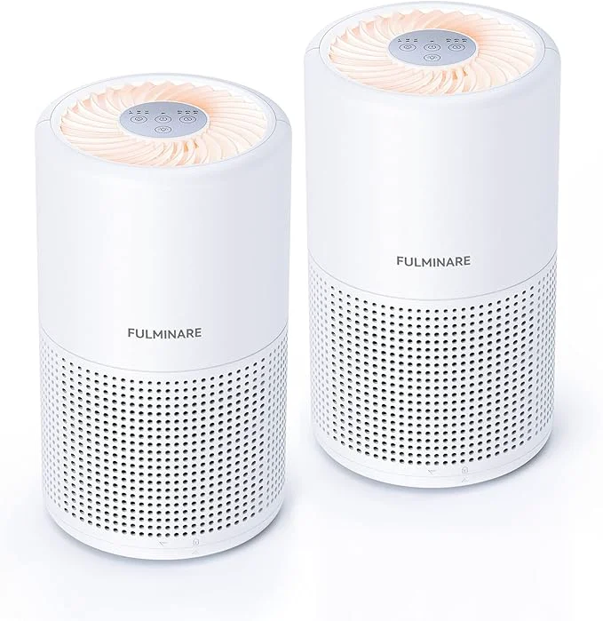 Contemporary FULMINARE Air Purifiers for Bedroom H13 True HEPA Air Filter Quiet Air Cleaner Breathable