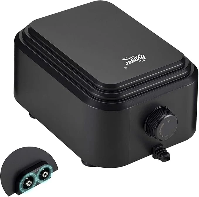 Specialty hygger Quiet 30dB Aquarium Air Pump Adjustable Low Decibel Oxygen Fish Tank Detailed