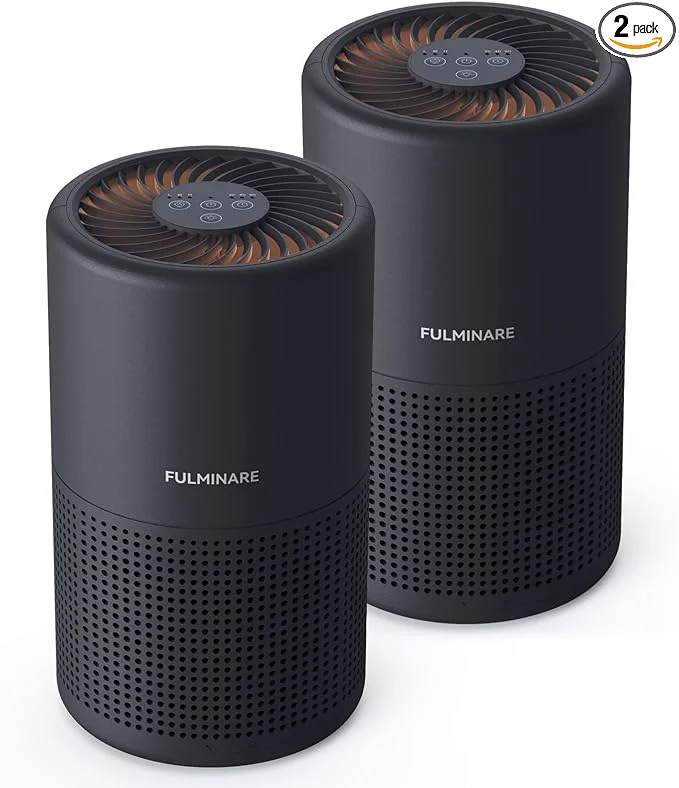 Certified FULMINARE Air Purifiers for Bedroom H13 True HEPA Air Filter Quiet Air Cleaner Functional