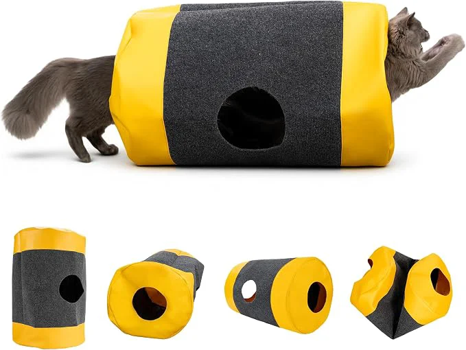 Consistent Cat Play Bag Collapsible Cat Tunnel Activity Center Mat Play Rug Cats Activity Environmentally Friendly