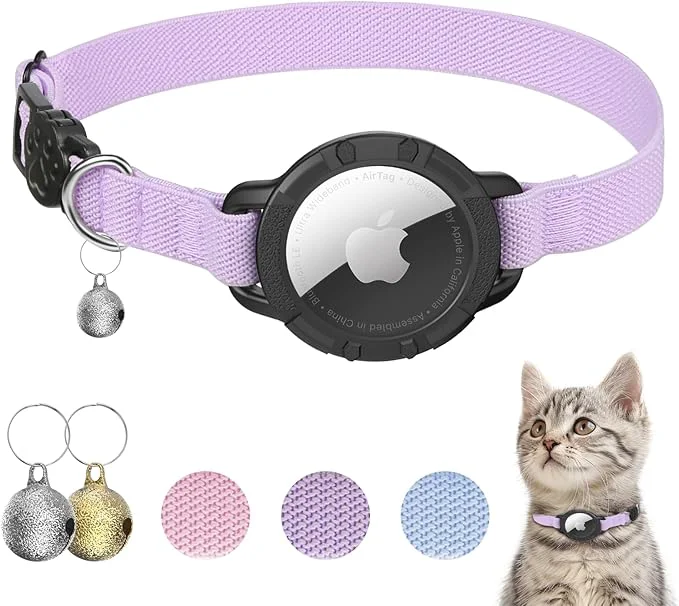 Responsible AirTag Cat Collars Stretchy Collar Fast