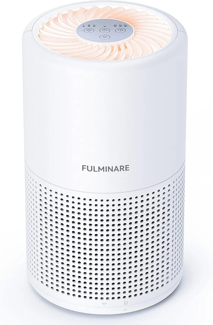 Detailed Air Purifiers for Bedroom FULMINARE H13 True HEPA Air Filter Quiet Air Cleaner Sophisticated