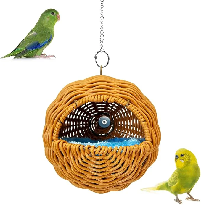 Smooth BNOSDM Rattan Bird Nest Parrot Nesting House Parakeet Hanging Swing Soft Innovative