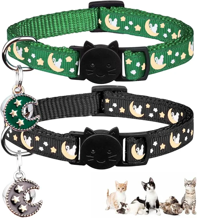 Dependable 2Pcs Breakaway Cats Collars Cat Collars High-Quality