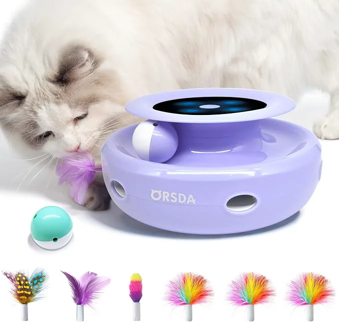 Trusted ORSDA Cat Toys 2-in-1 Interactive Cat Toys Elegant