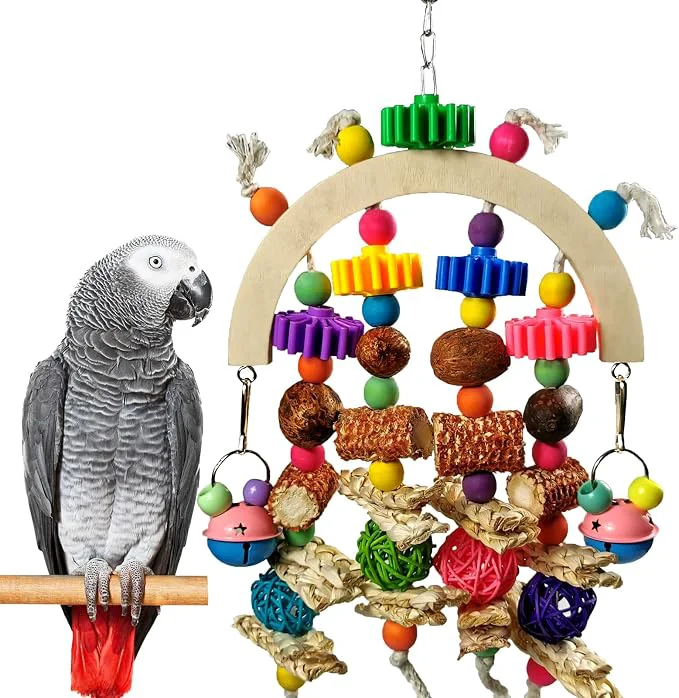 Functional Bird Toys - Natural Corncob Wooden Mango Solid Chew Toys Verified