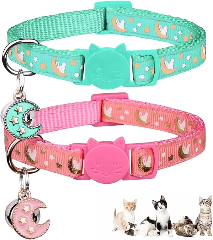 User-Friendly 2Pcs Breakaway Cats Collars Cat Collars Soft