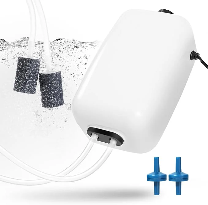 Solid AQUANEAT Aquarium Air Pump for 20-210 Gallon Tank Fish Air Bubbler Hydroponic Powerful