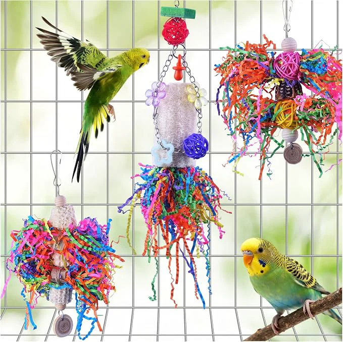 Breathable Bird Toys Parakeet Foraging Toy Hanging Chewing Toy Bird Cage Accessories – Carefully Designed
