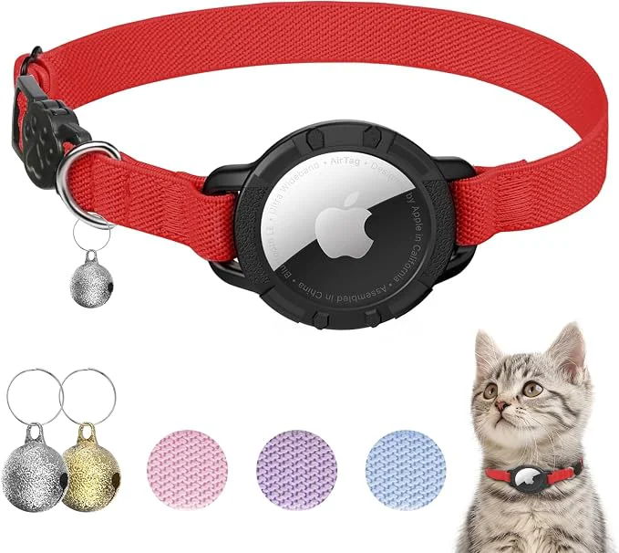 Comfortable AirTag Cat Collars Stretchy Collar Easy-to-Use