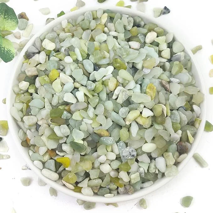 Official 10LB Succulent and Cactus Pebbles 1 5 Inch Jade Natural Decorative Polished Professional