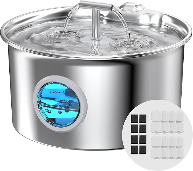 Exclusive Cat Water Fountain Stainless Steel Water Dispenser Recyclable