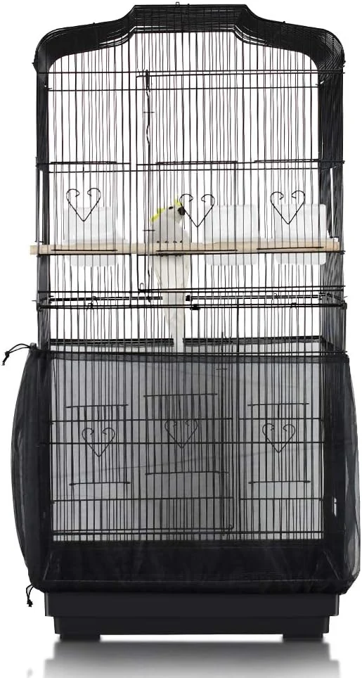 Unique ASOCEA Bird Cage Seed Catcher Universal Bird Cage Cover Skirt Adjustable Specialty