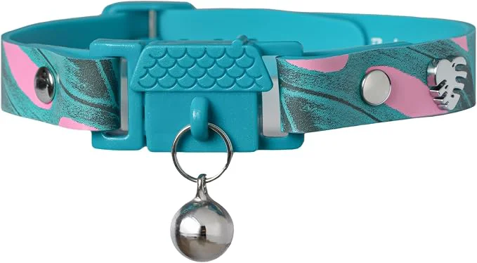 Casual Kittyrama Botanicals Monstera Cat Collar. Award Winning. Hypoallergenic Pure
