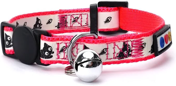 Crafted Pawtitas Glow in The Dark Cat Collar Functional