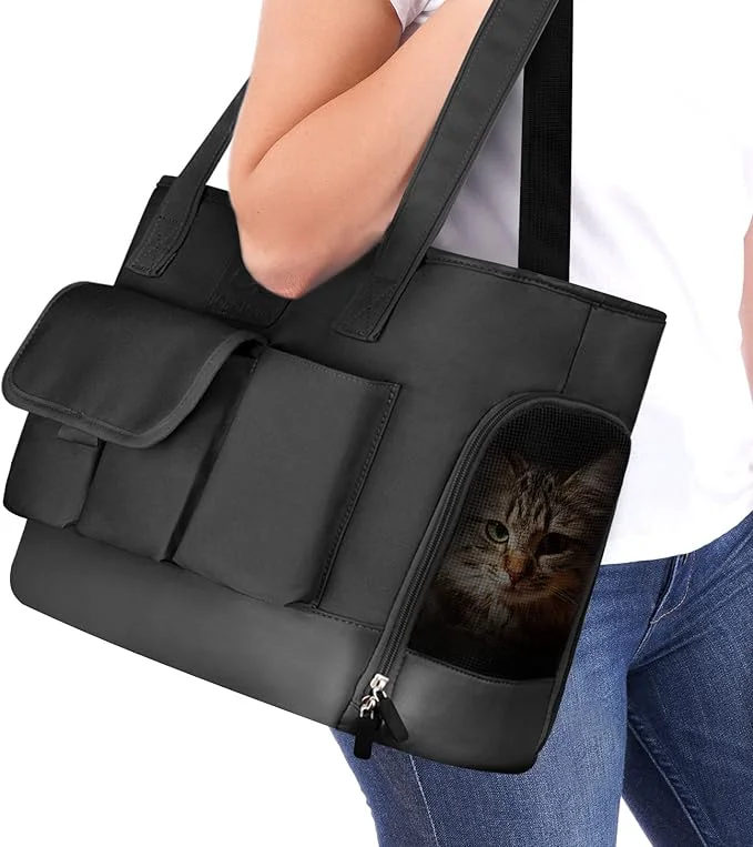 Casual Cat Carrier Dog Carrier Pet Carrier Foldable Waterproof Premium PU Leather Smart