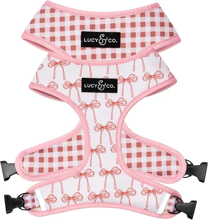 Unique Lucy Co. Cute Reversible Dog Harness Walking Halter Prestigious