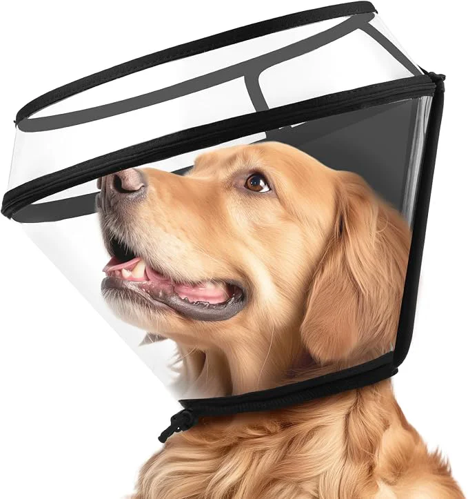 Stylish Dog Cone Collar for After Surgery Transparent Dog Cones for Small Exclusive