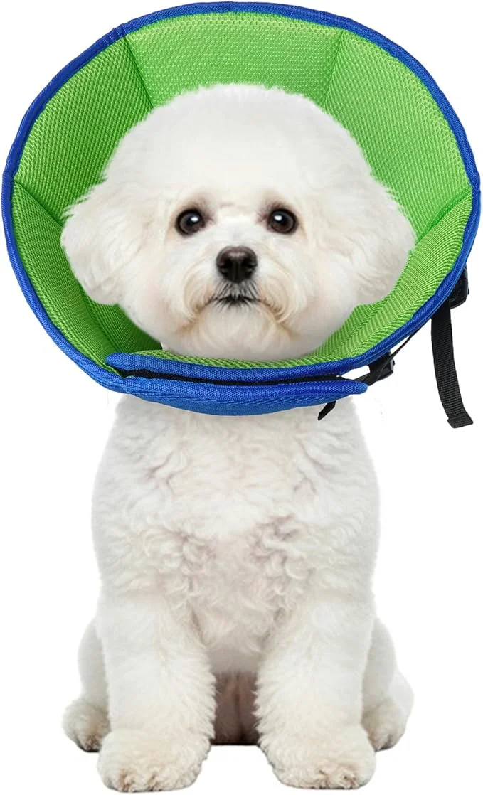Green Dog Cone Collar Soft Cone for Medium Dogs After Surgery Adjustable Elizabethan Selected