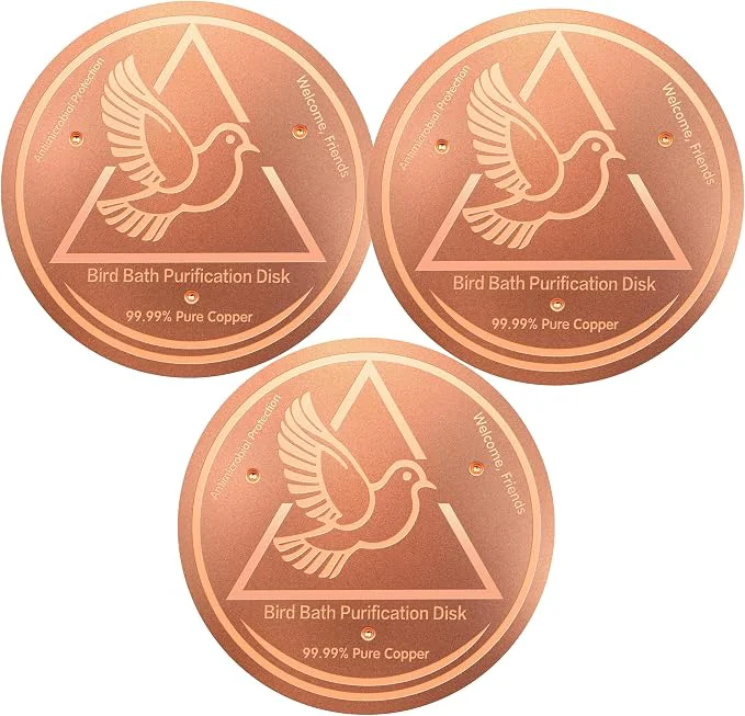 Clean Bird Bath Purification Disk 99.99 Copper Disc Recyclable