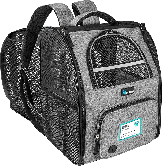 Practical PetAmi Dog Cat Backpack Carrier Expandable Pet Carrier Backpack Recyclable