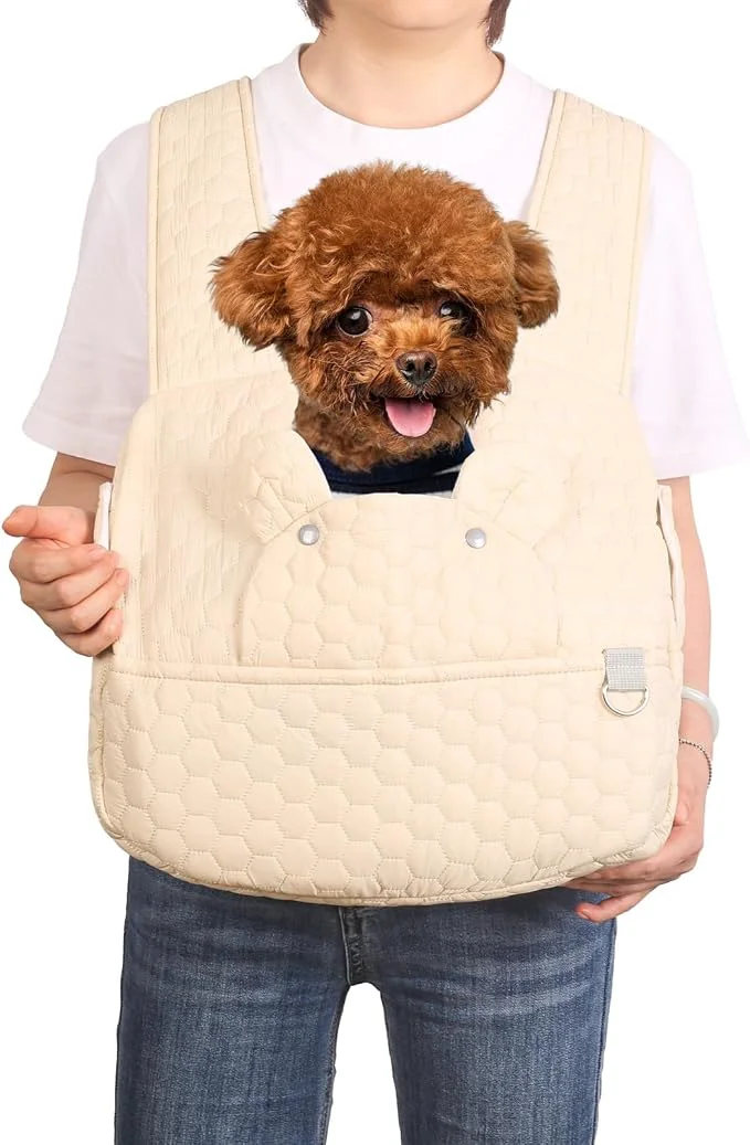 Artisan Dog Backpack Carrier for Small Dogs Cat Carrier Sling Front Facing Pets Chest Natural