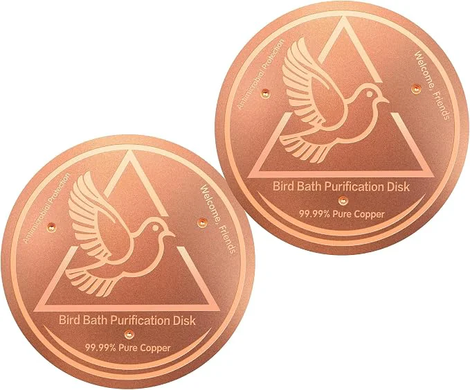 Premium Bird Bath Purification Disk 99.99 Copper Disc Flexible