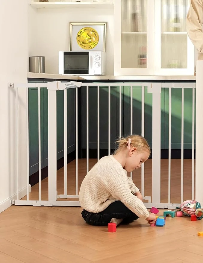 Natural Babelio Metal Baby Gate 29-43 Auto Close Easy Install Pet Gate PressGuard P7 Effective